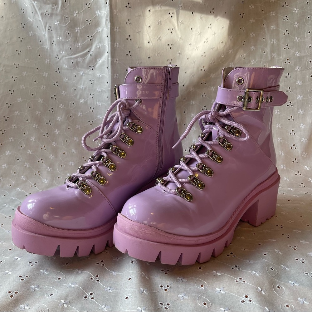 Jeffrey Campbell Check Lace-Up Boot